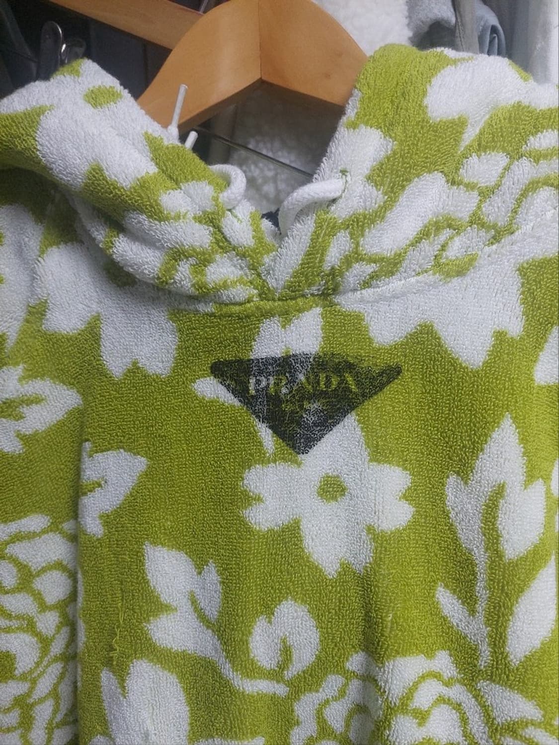 프라다 테리 후드 도톰원단 오버핏 xl 상품이미지8