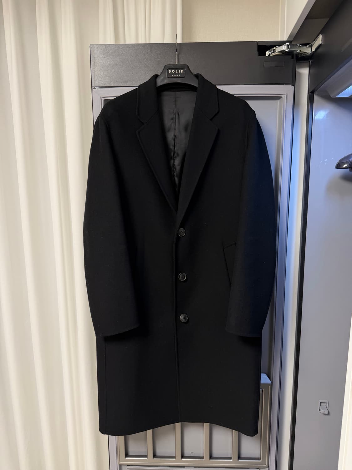 솔리드옴므 블랙 캐시미어 코트 (정로스) 100 상품이미지1