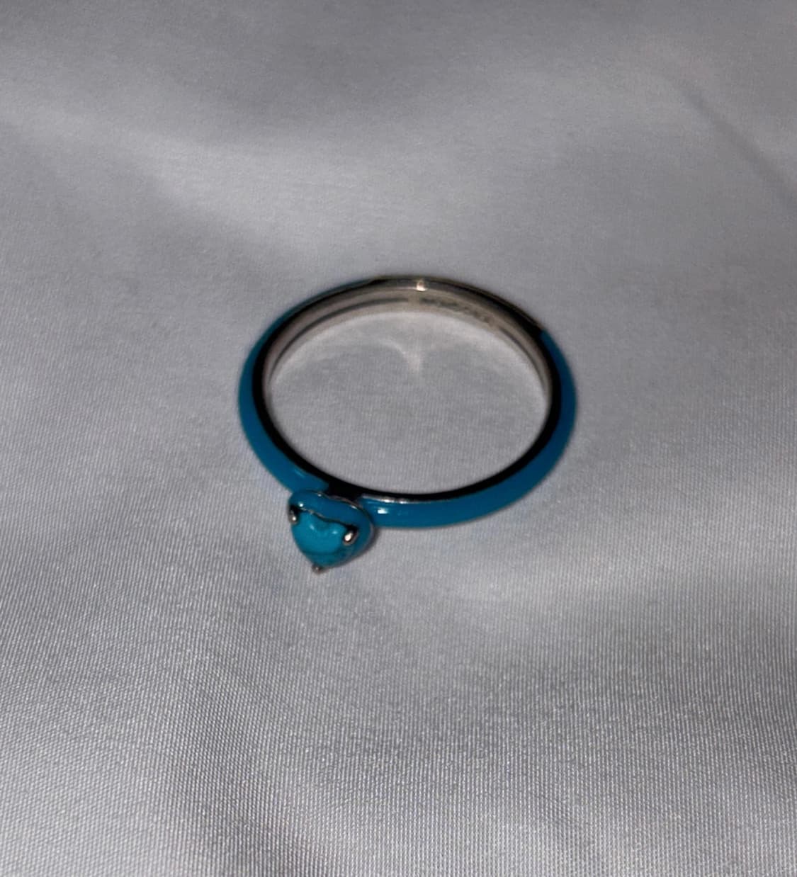 판도라 블루 하트 반지 상품이미지1