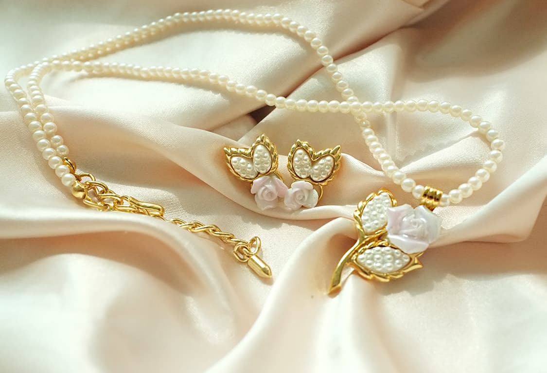 Avon 90년대 모조 시드진주 빈티지 진주목걸이 상품이미지8