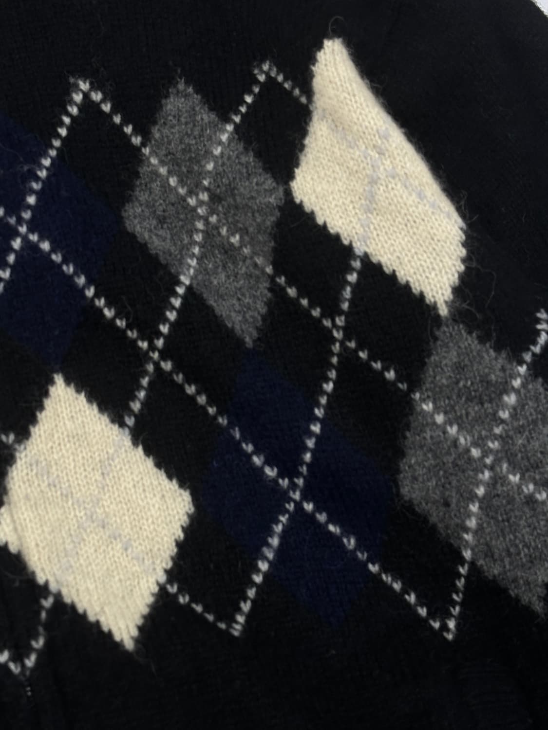 🇺🇸cosby 아가일 패턴 블랙 집업 가디건🇺🇸 빈티지 사와코 상품이미지4