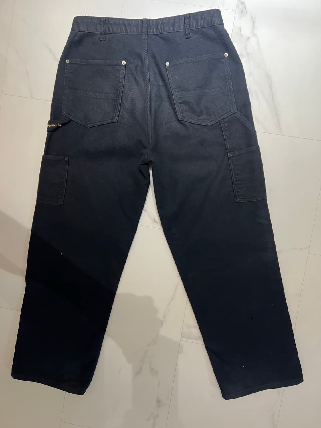 슈프림 몰스킨 더블니 블랙 30 상품이미지2