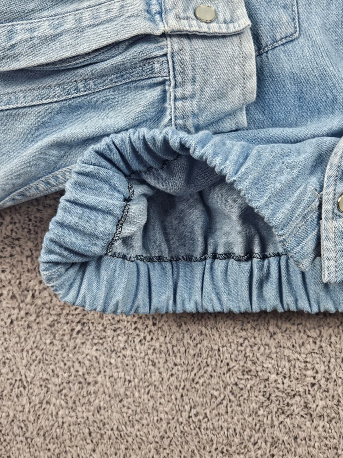 SUBWAY 크롭 밴딩 커스텀 웨스턴 데님 셔츠 ( XL )/ 11637 상품이미지9