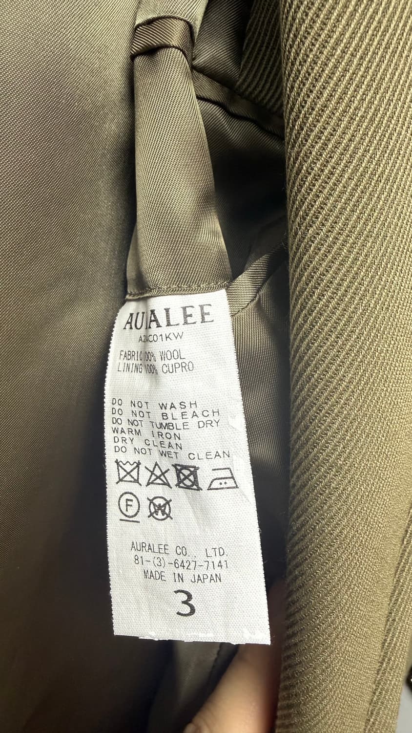 AURALEE 오라리 더블 클로스 하드 트위스트 체스터필드 코트 3 상품이미지3