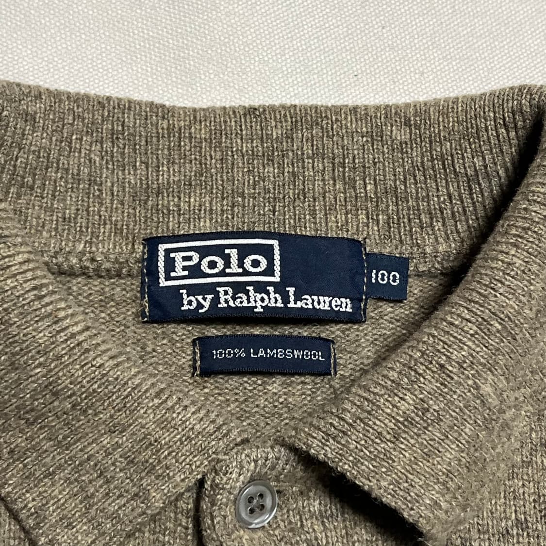 100 폴로랄프로렌 램스울 카라넥 니트 상품이미지4