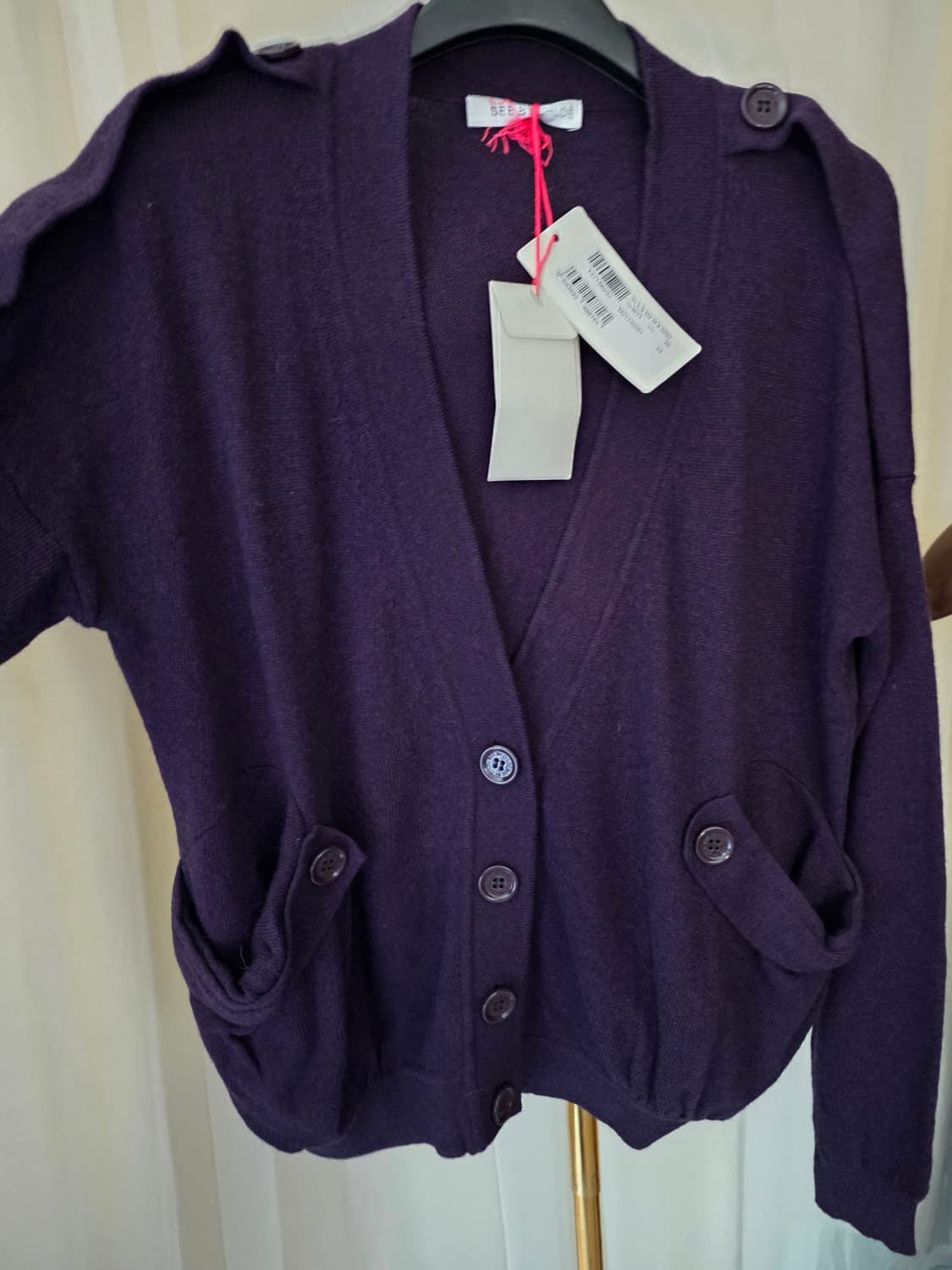 씨바이끌로에 퍼플 가디건 상품이미지4