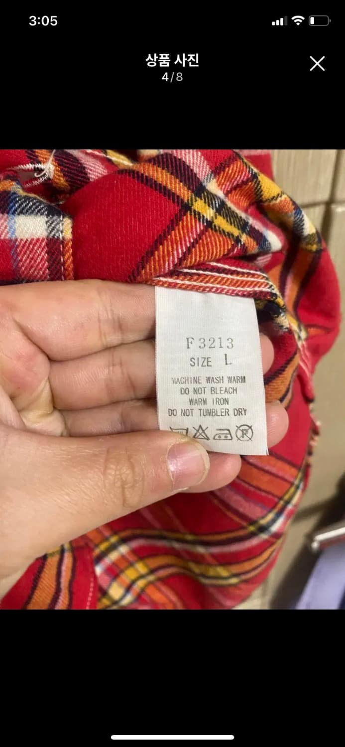 [FOB FACTORY] 코튼 체크 셔츠 L사이즈 JAPAN-MADE 상품이미지4