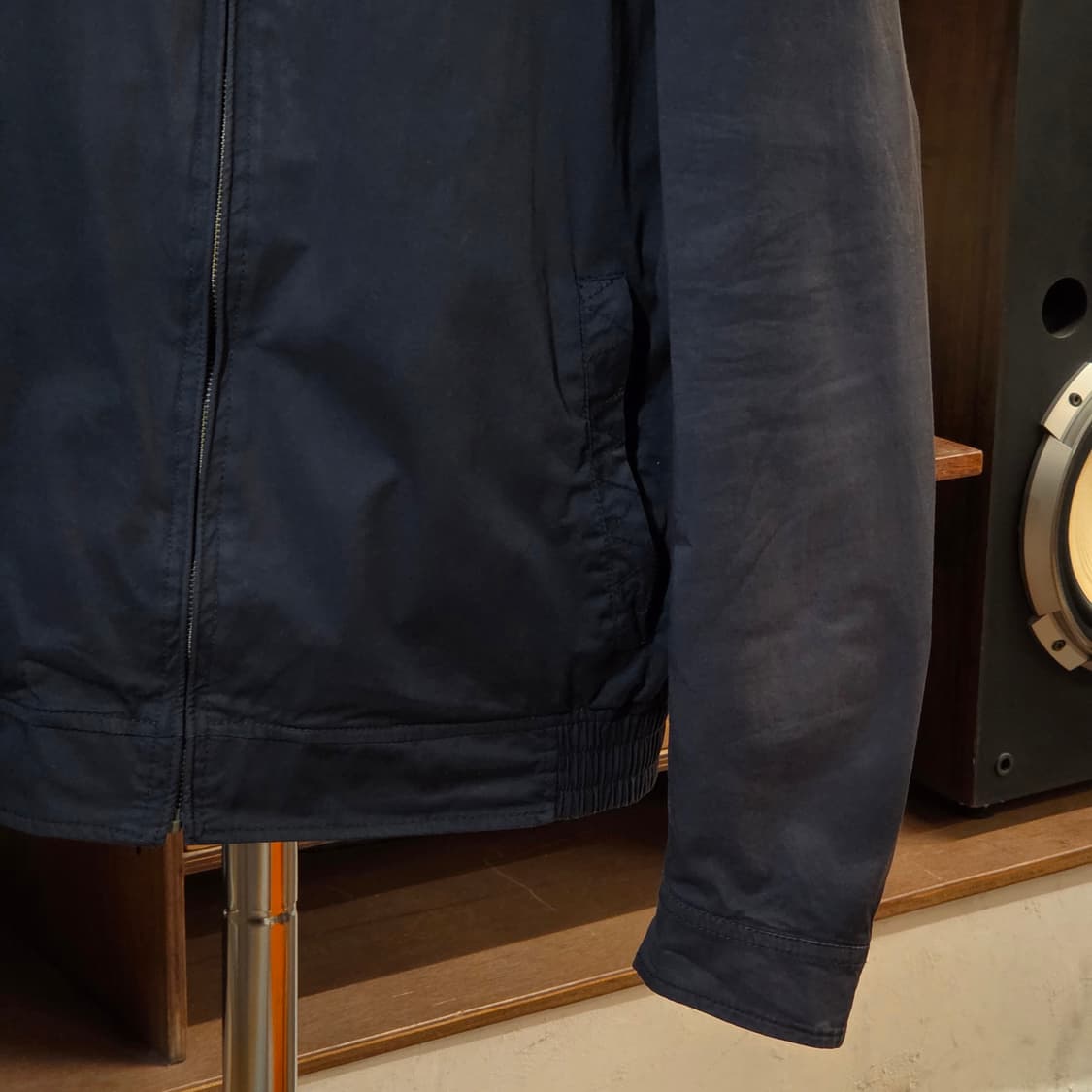 밴슨 레더 블랙 코튼 자수 패치 바이커 자켓 상품이미지7