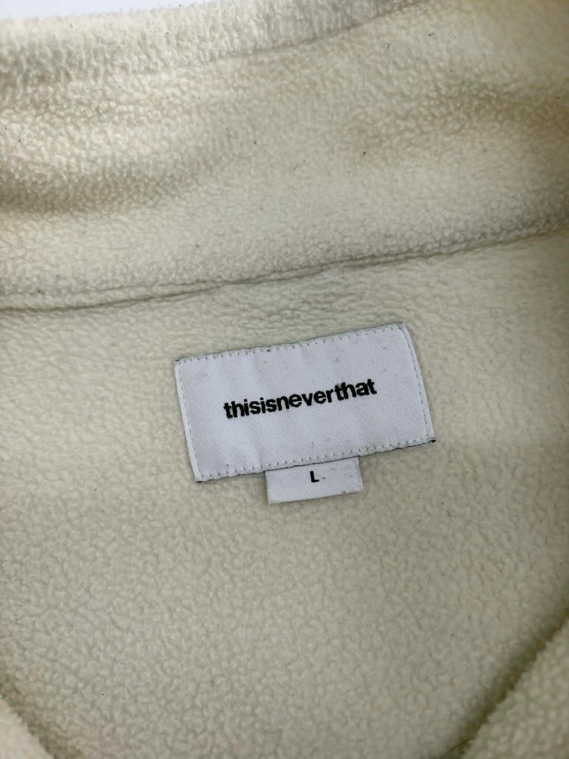 [L] 디스이즈네버뎃 화이트 플리스 자켓 상품이미지3