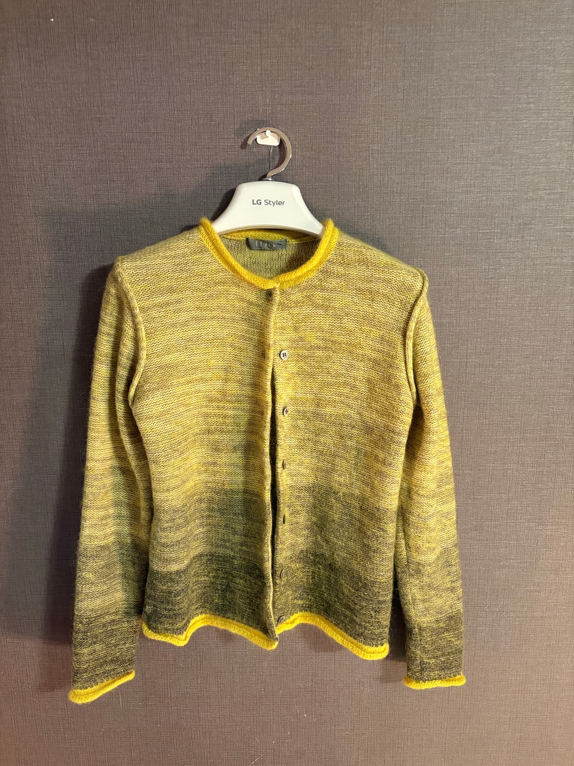 노란색 그라데이션 가디건 Japan 상품이미지1