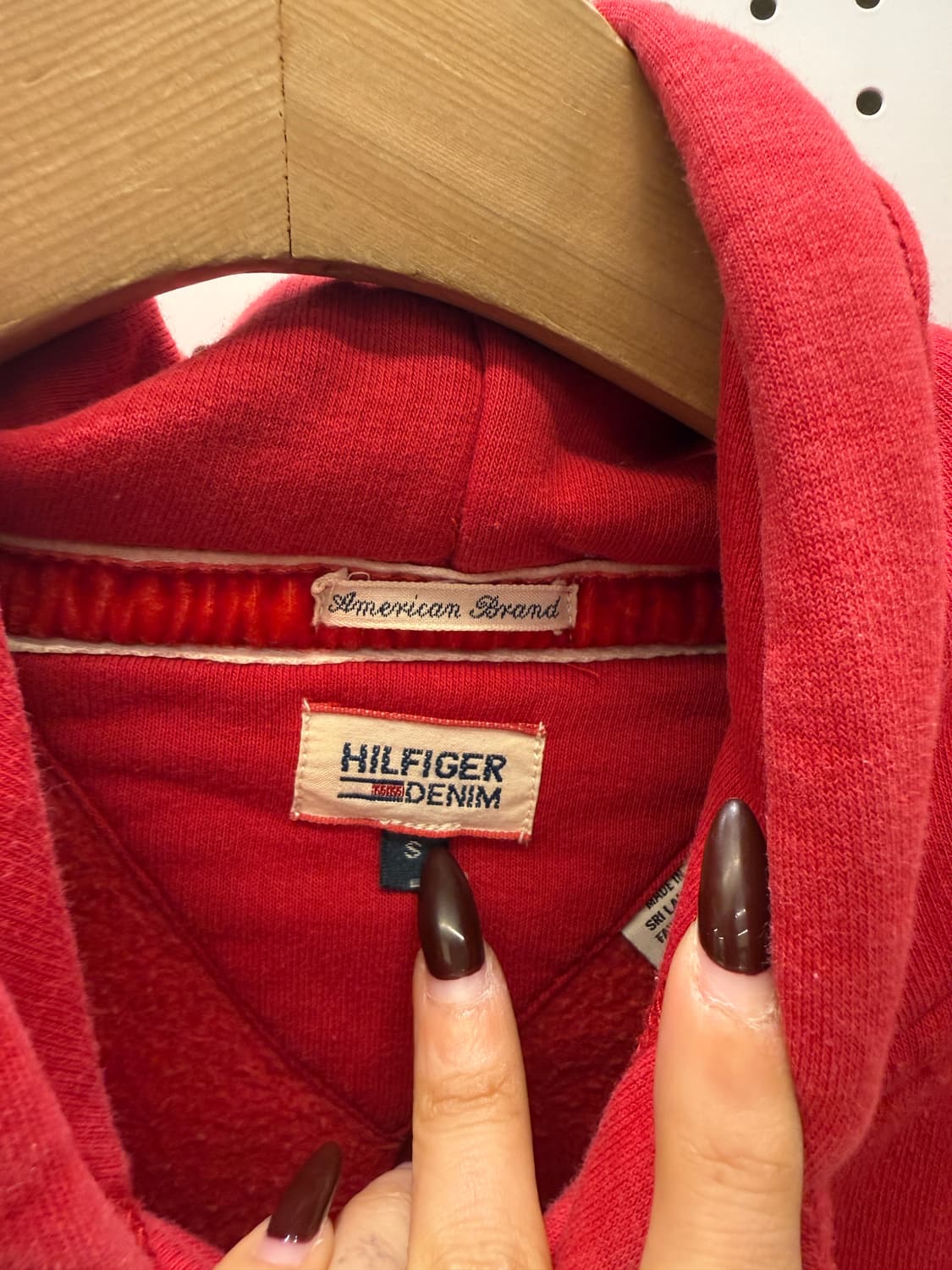 타미힐피거 빈티지 레드 스펠아웃 후드집업 U1658 상품이미지5