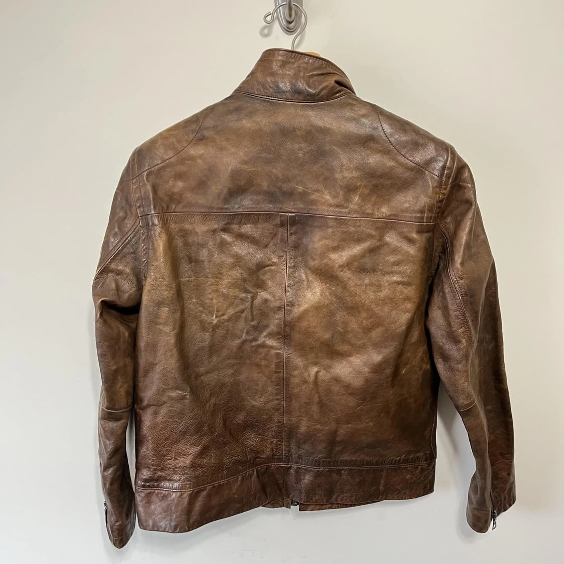 올드 갭 빈티지 브라운 레더 모토 자켓 상품이미지4