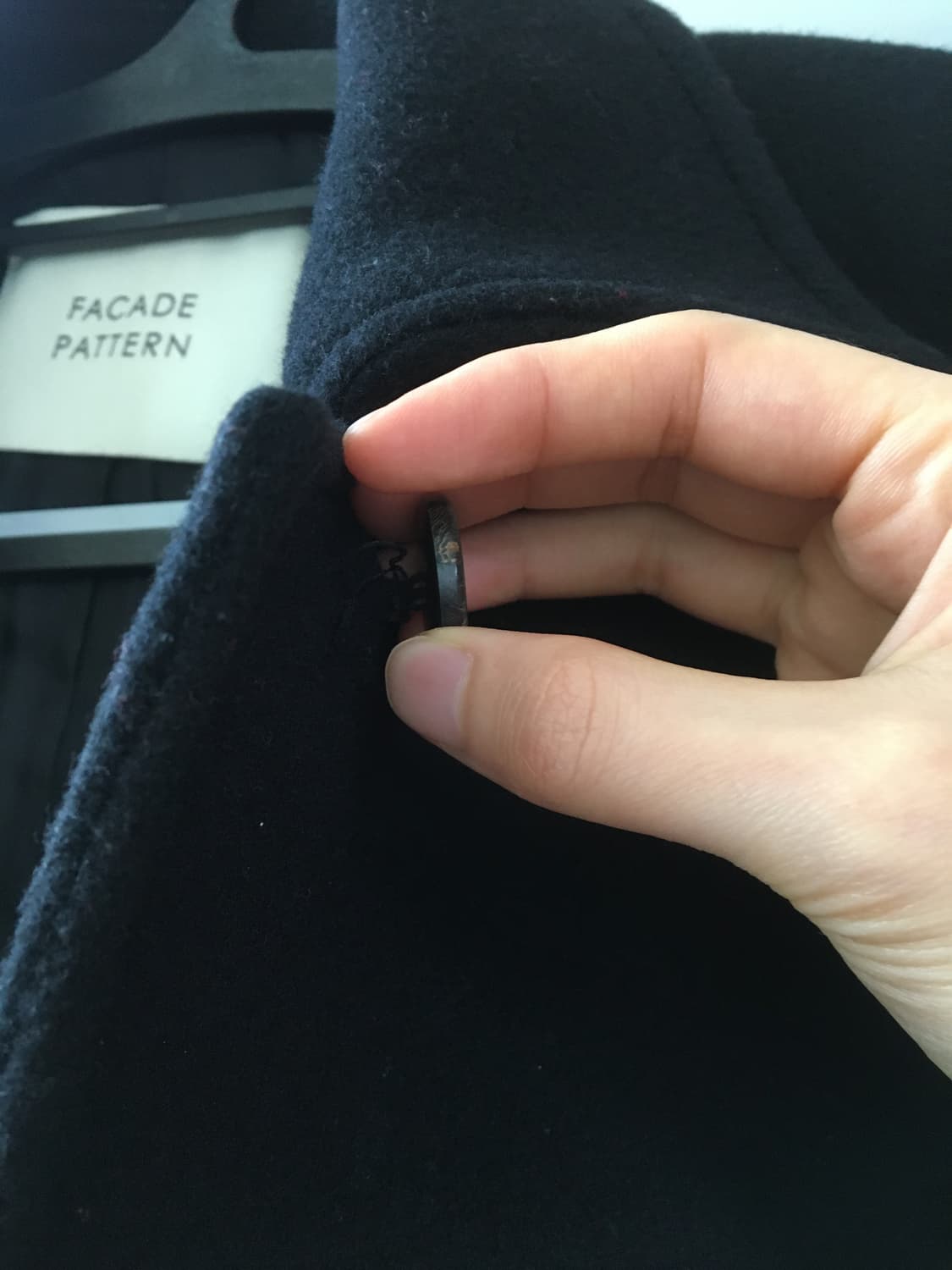 파사드패턴 캐시미어 발마칸 코트 블랙 s 상품이미지7