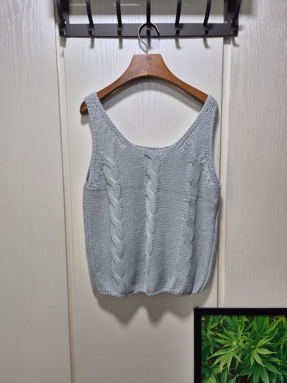 꽈배기 니트 슬리브리스 탑 상품이미지10