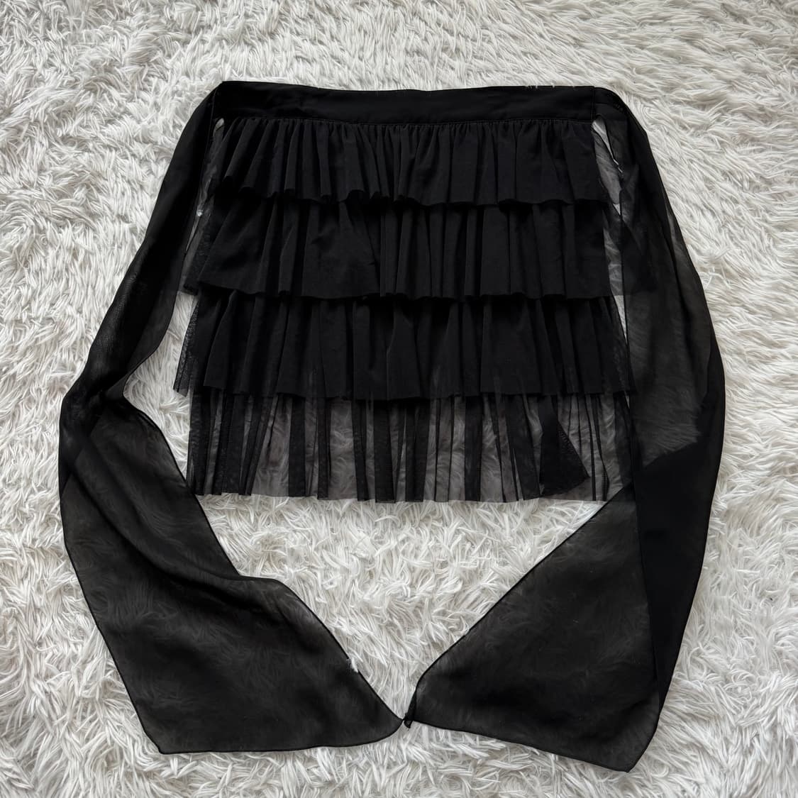 일본빈티지 레이어드 치마 빈티지치마 레이어드 프릴 치마 y2k 노드 상품이미지2