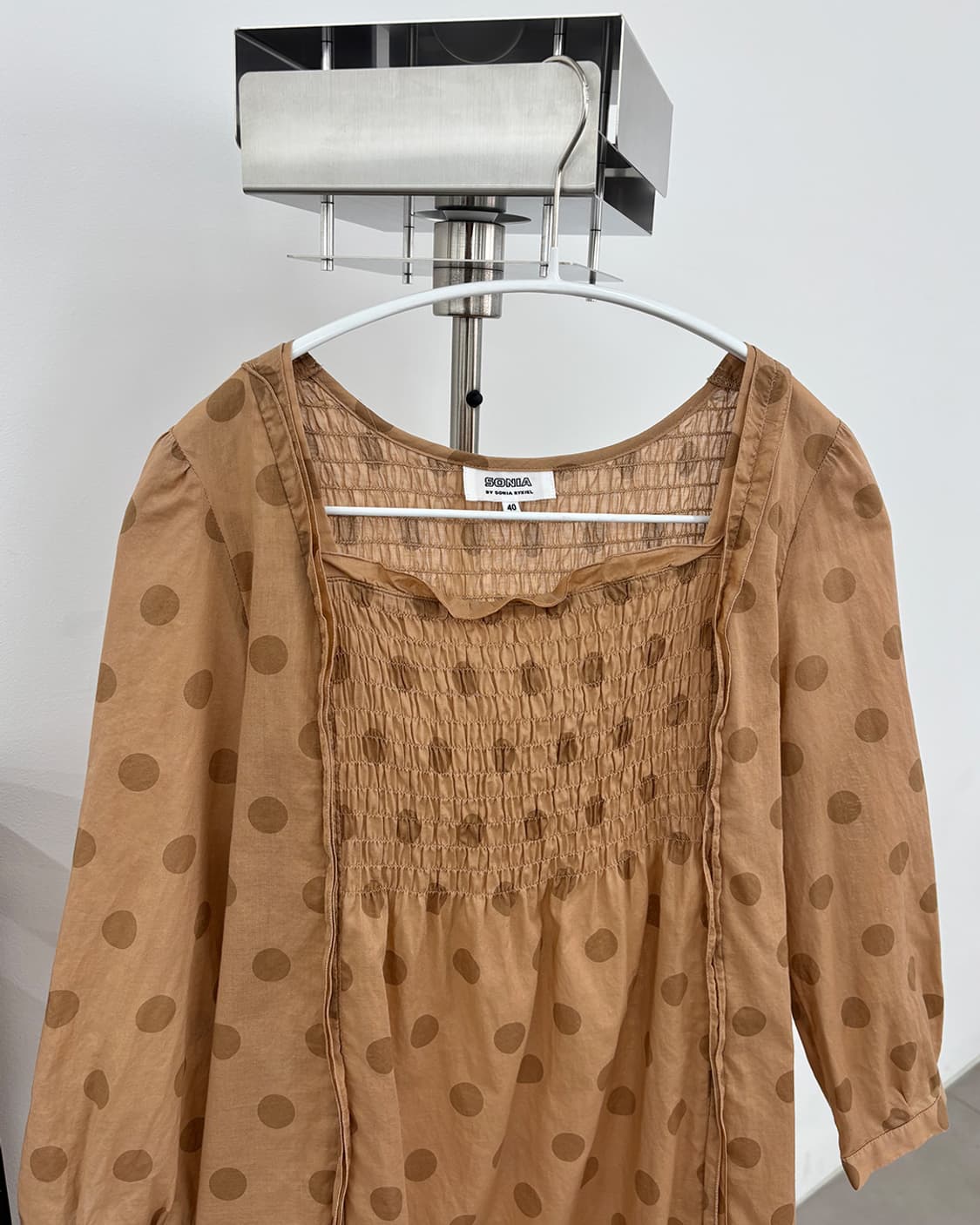 SONIA RYKIEL ash apricot dot blouse 상품이미지7