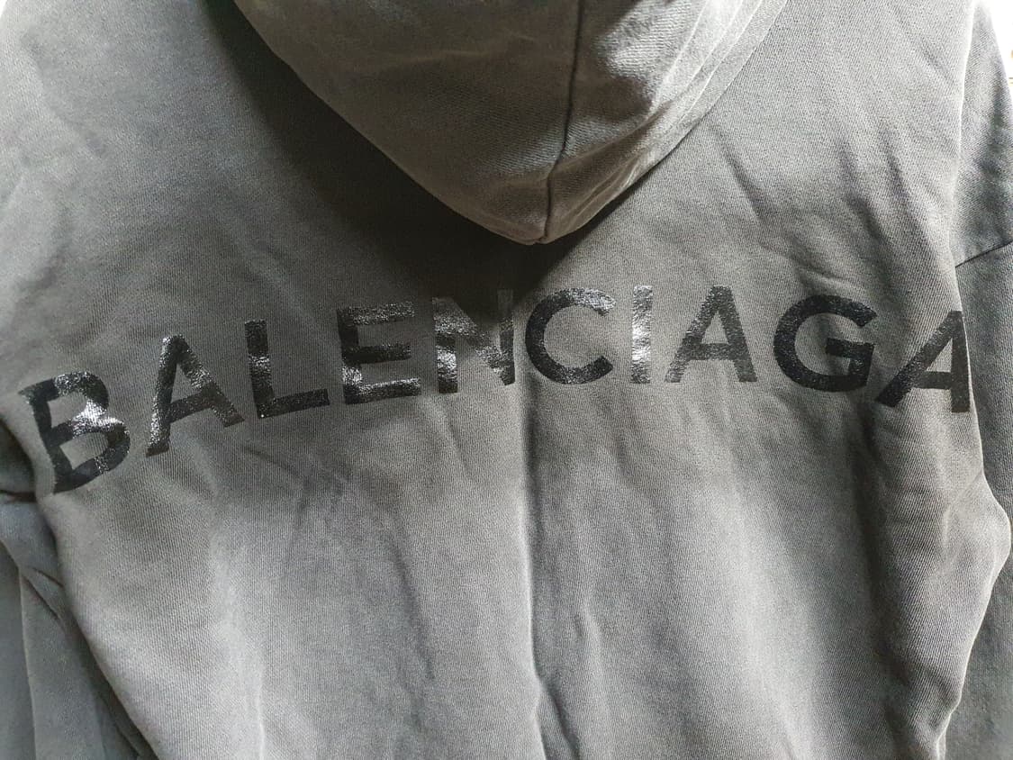 발렌시아가 피그먼트 백로고 후드 상품이미지4