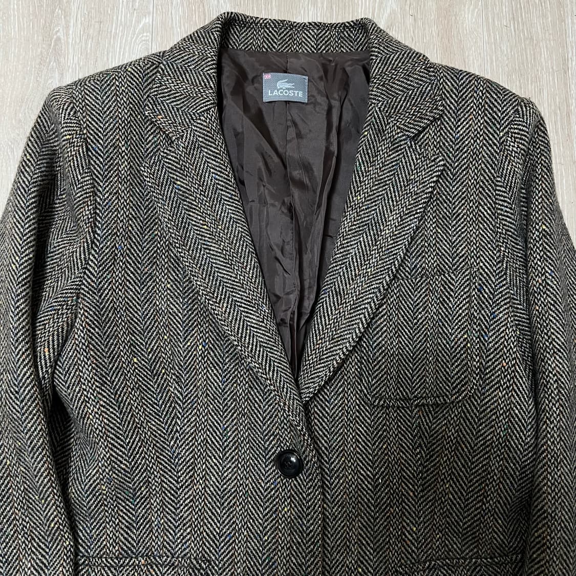 라코스테 여성 싱글 헤링본 자켓 L/100  상품이미지2