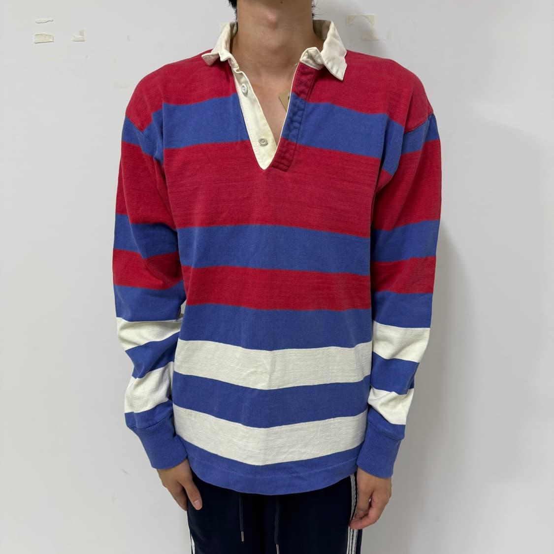 90s Lands' end 미제 럭비티셔츠  상품이미지3