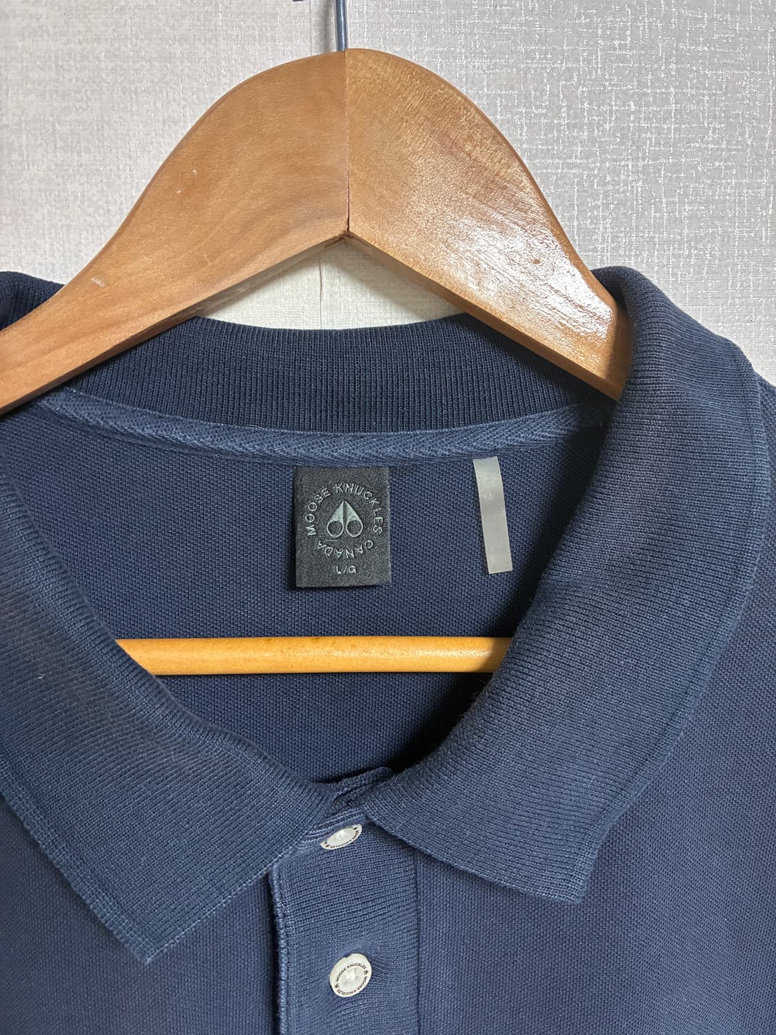 빈티지 무스너클 반팔 카라티 네이비 L 상품이미지4