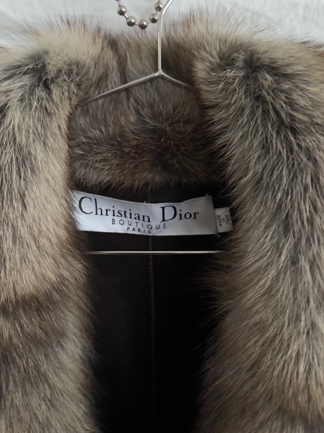 rare* 디올 존갈리아노 아트피스 패치워크 피셔 퍼 오버코트 상품이미지9