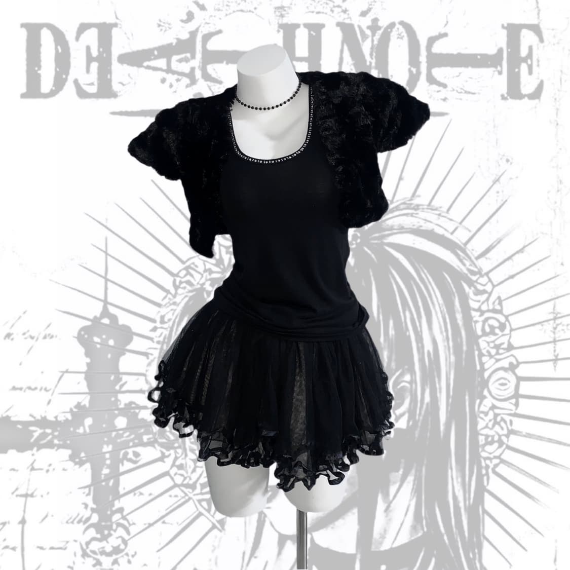 [INGNI] 잉그니 고스 고딕 큐빅 슬리브리스 상품이미지1