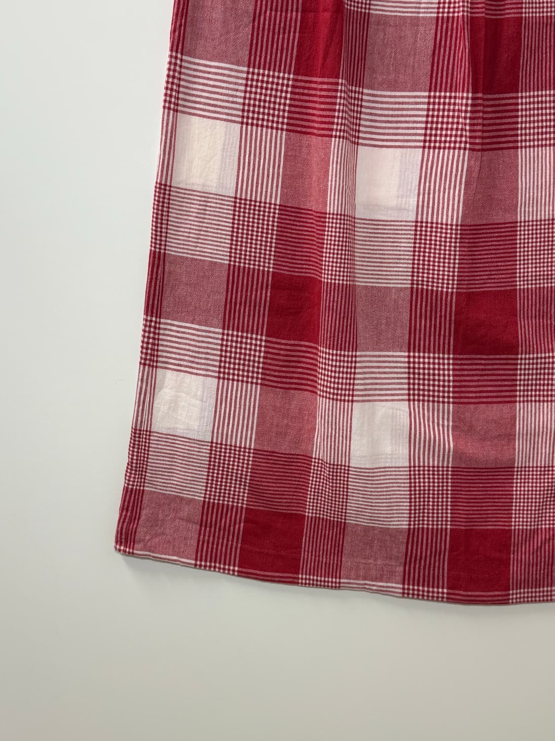 하구미 레이어드 레드체크 원피스 상품이미지4