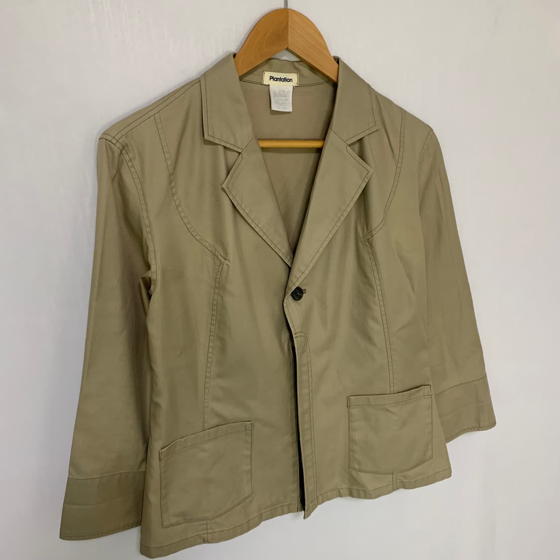 이세이미야케 플랜테이션 여성 7부 소매 트렌치 자켓 M 상품이미지3