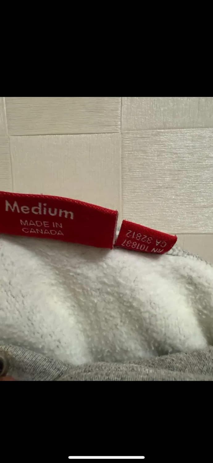 Supreme 그레이 후드 상품이미지3