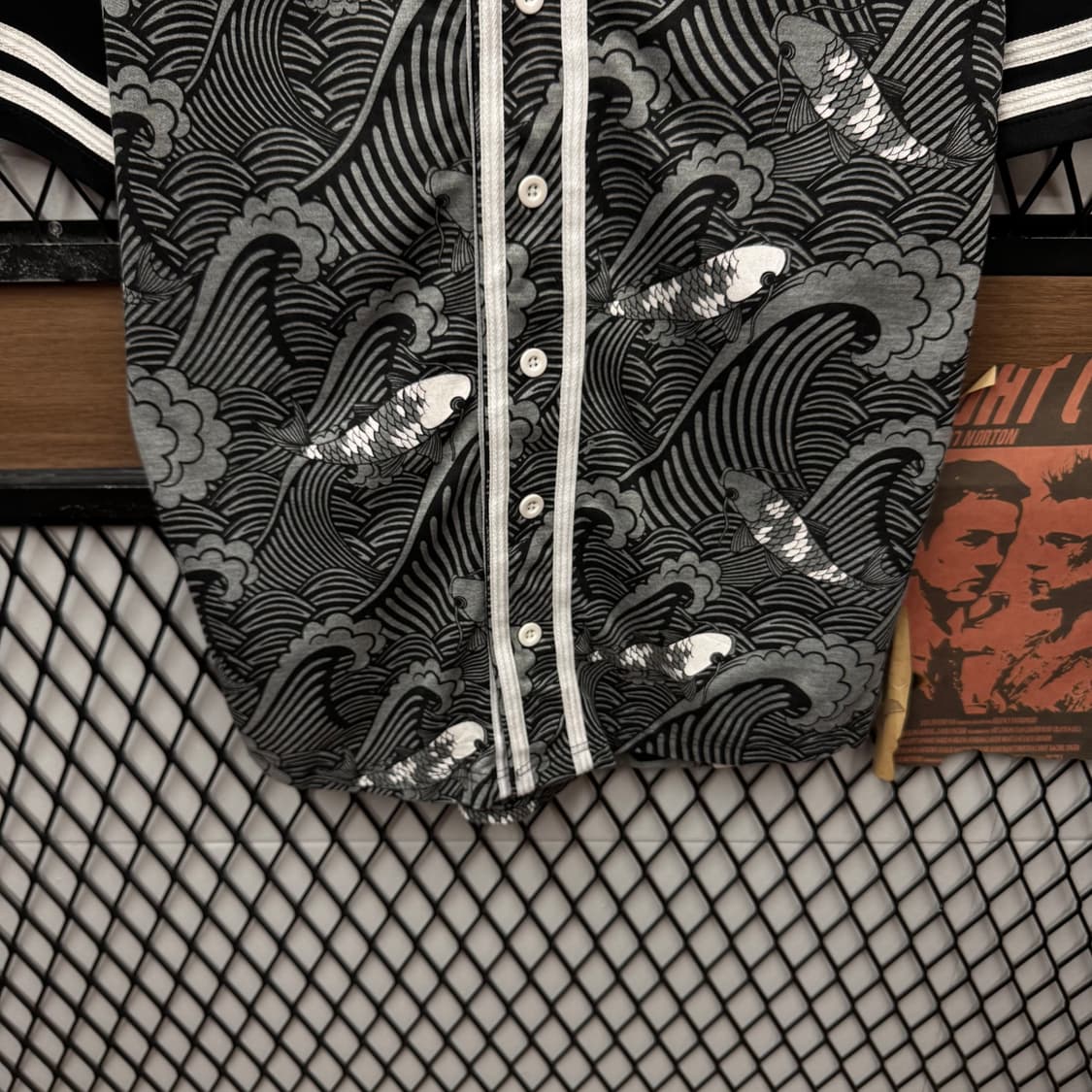 JPN VINTAGE 웨이브 앤 코이 피시 오리엔탈 저지 상품이미지6