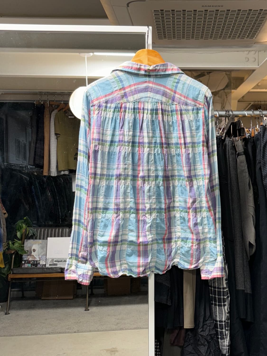 Rie miller 마드라스 체크 셔츠 상품이미지2