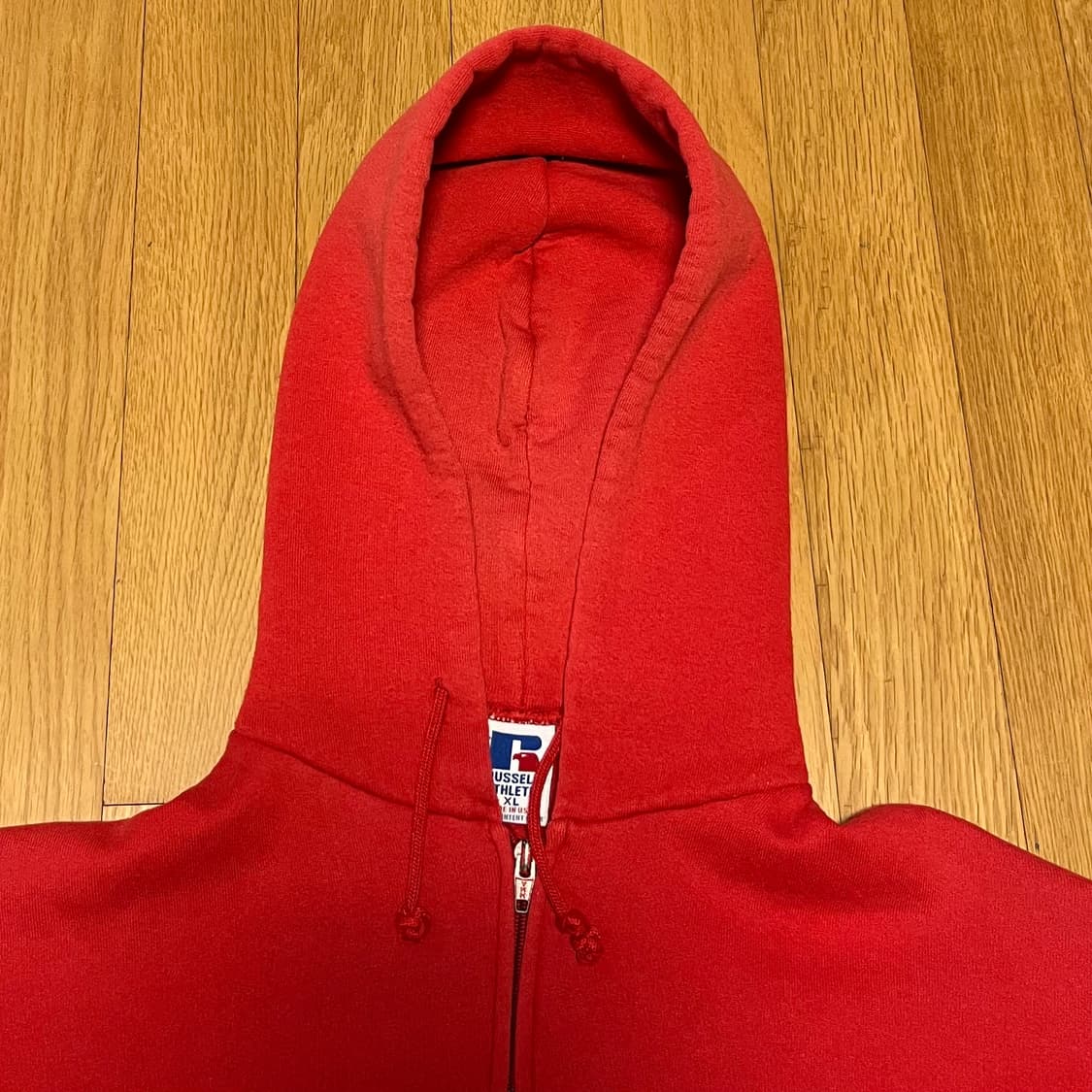 [XL] 90s USA 빈티지 러셀 후드집업 레드 상품이미지4