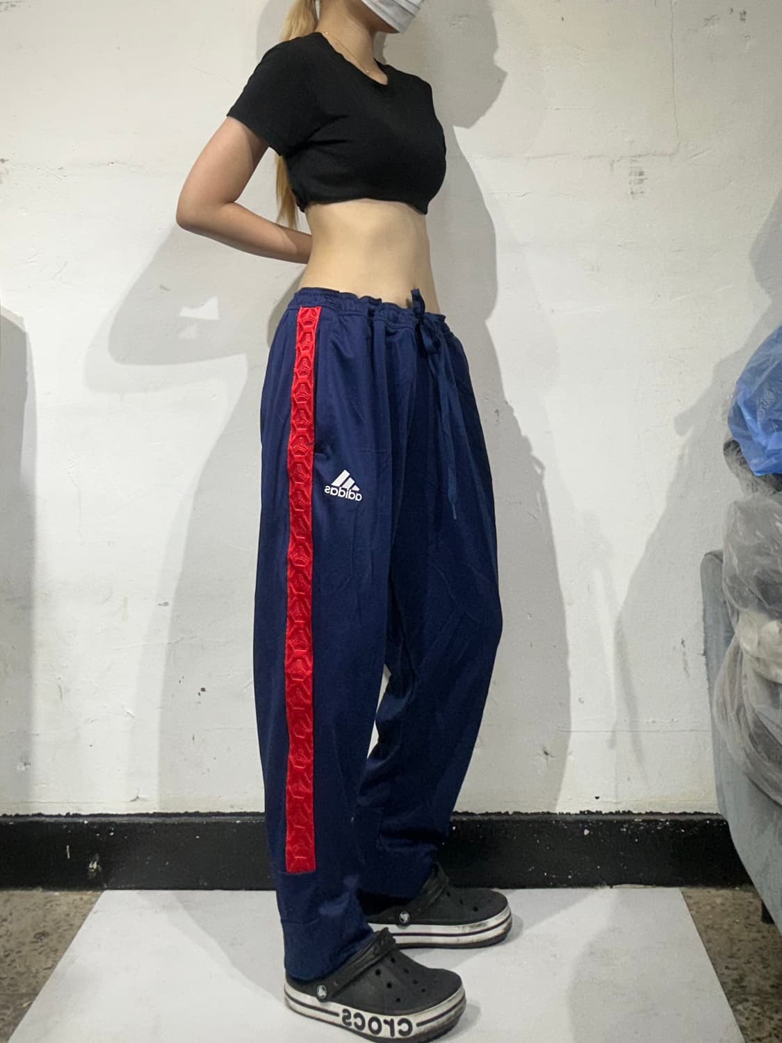 아디다스 네이비 레드 사이드 라인 트레이닝 팬츠 2XL 상품이미지1