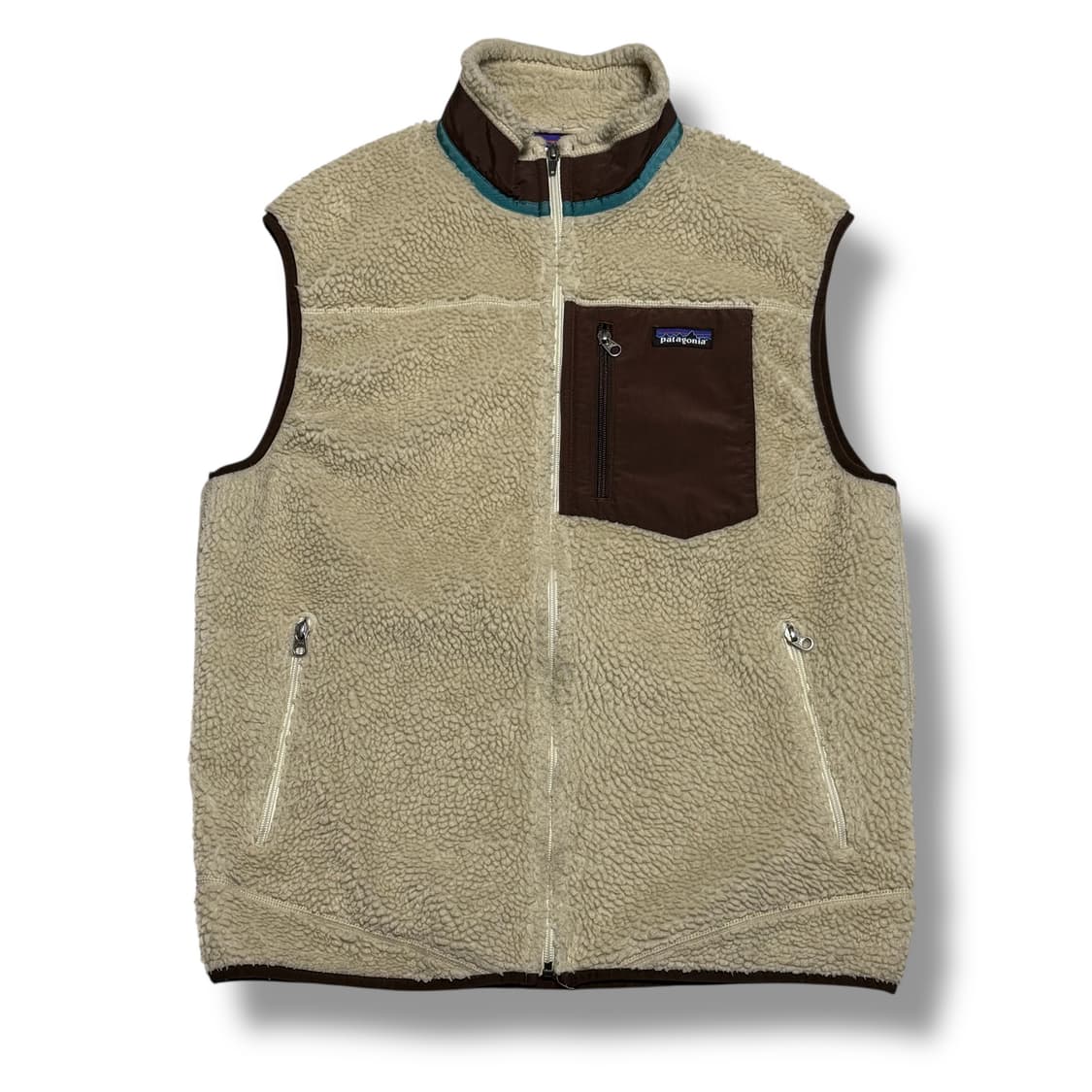 patagonia 클래식 레트로-X 베이지 브라운 플리스 베스트 상품이미지1