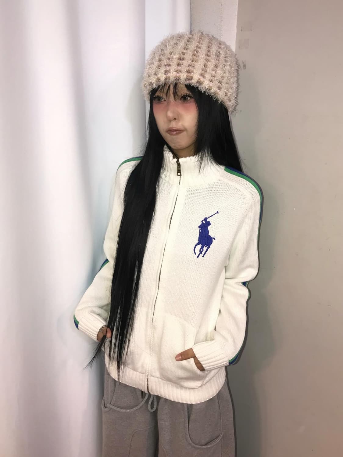 < Polo Big Pony Knit Zip-Up ⭐️Rare⭐️  상품이미지4
