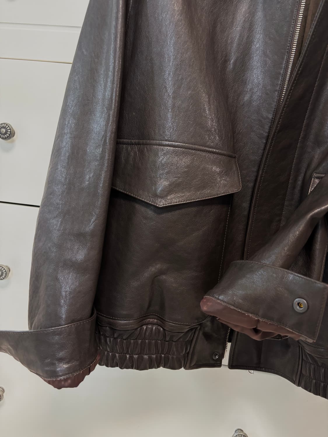 인더로우 리더 A2 자켓 다크 브라운 1size 상품이미지4