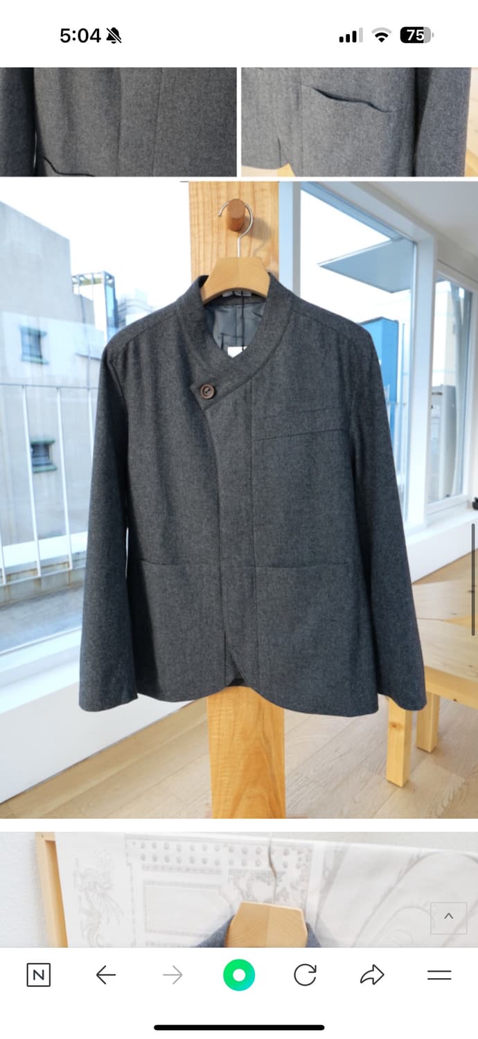 Riku umehara 리쿠 우메하라 crease jacket grey 상품이미지1