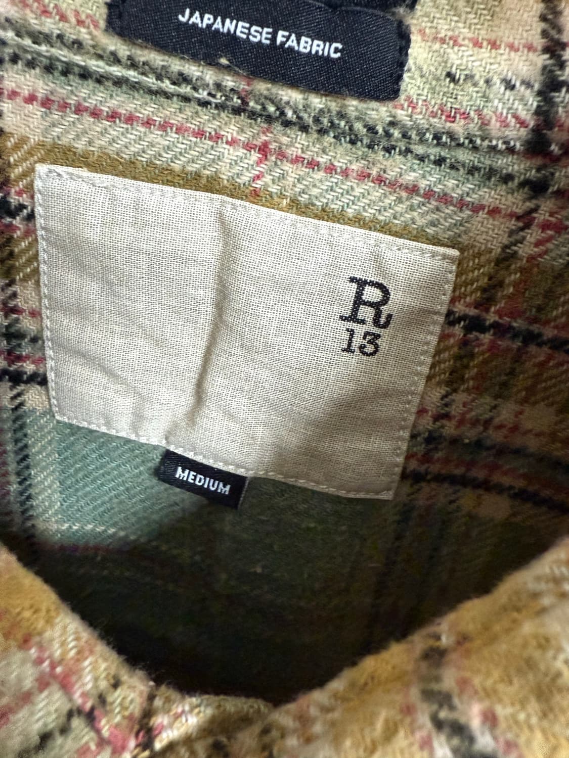 R13 플란넬 체크 셔츠 변우석착용 상품이미지2