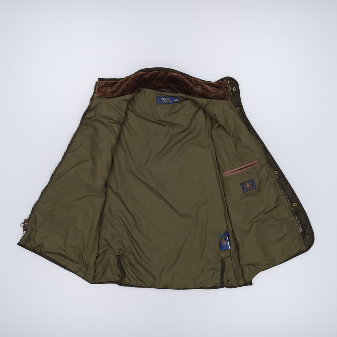 [L] 폴로 랄프로렌 캠튼 코듀로이 퀄팅 조끼 베스트 카키 3915 상품이미지3