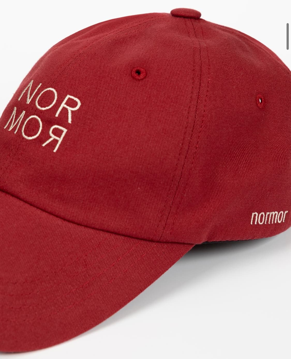 (새상품) 노머 심볼 베이스 볼캡 버건디 상품이미지5