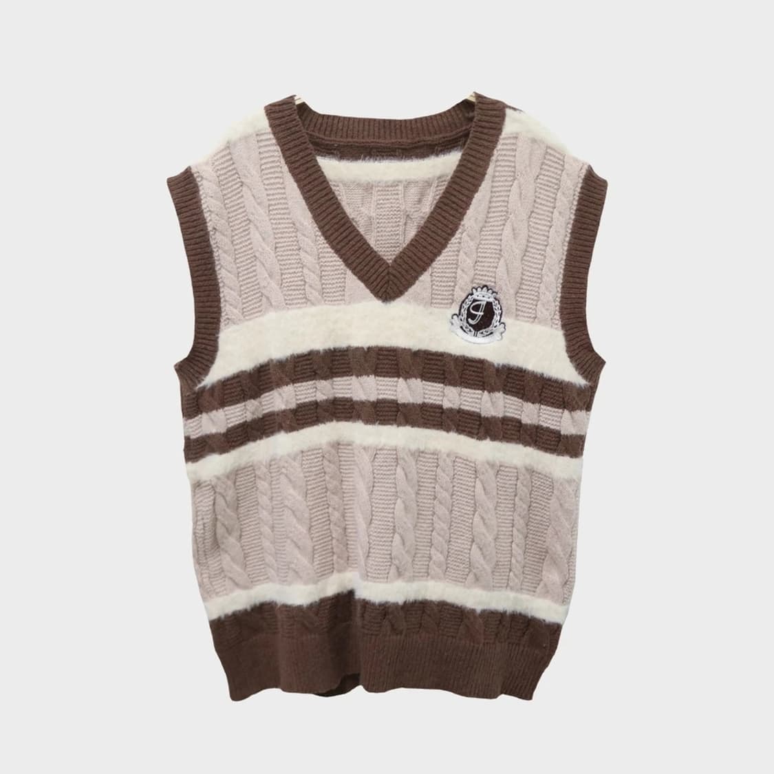 라떼 딸기우유 니트 베스트 64543 상품이미지1