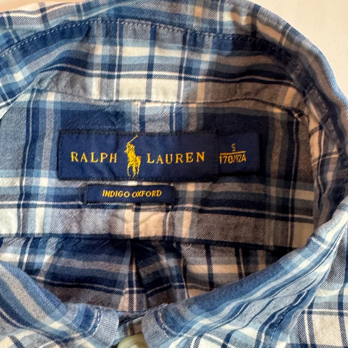 폴로 랄프로렌 네이비 체크 버튼다운 셔츠 상품이미지3
