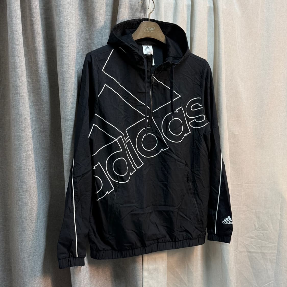 [L] 아디다스 빅로고 아노락 후드 바람막이 집업자켓 상품이미지1