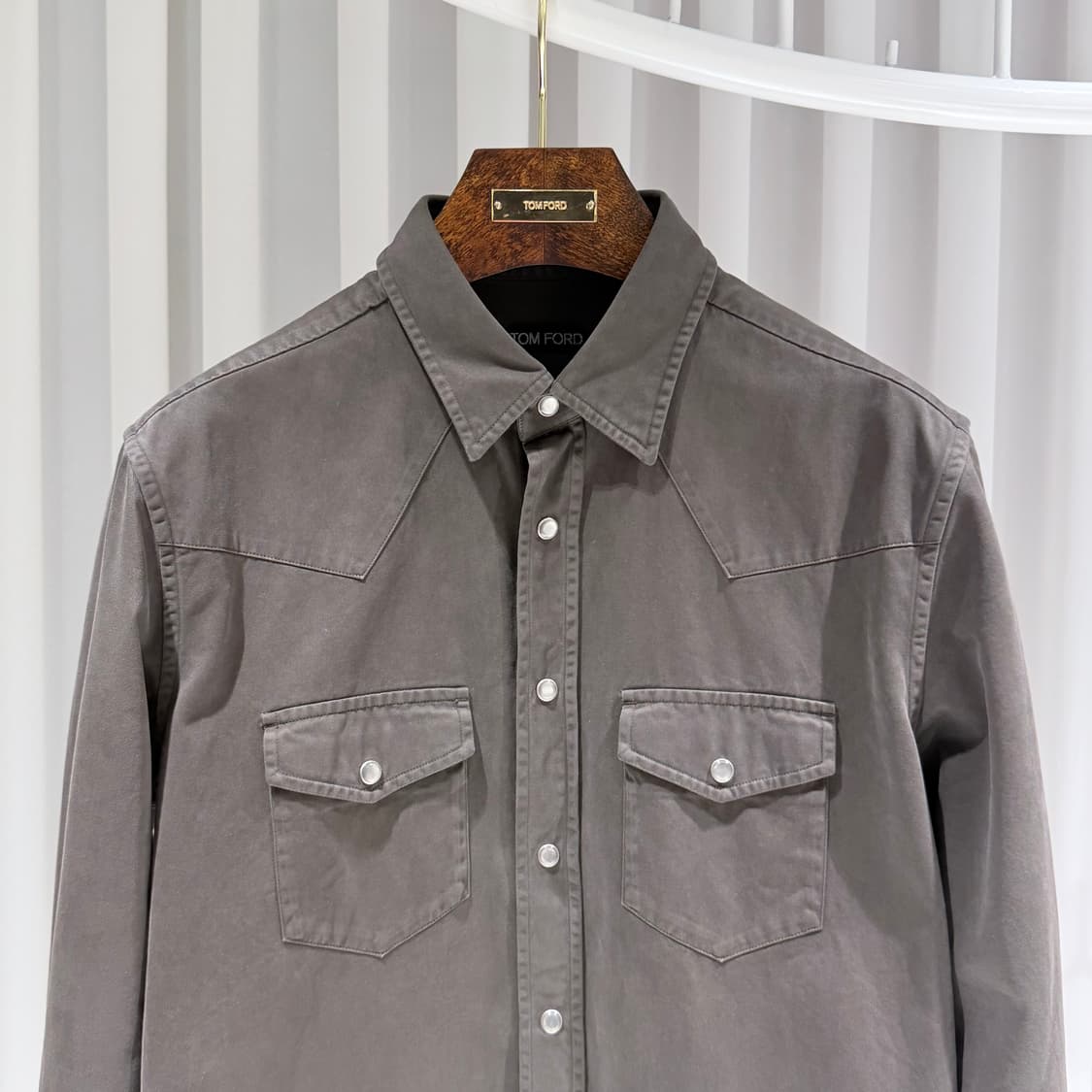 (A/40) / 톰포드 데님 코튼 웨스턴 셔츠 상품이미지4