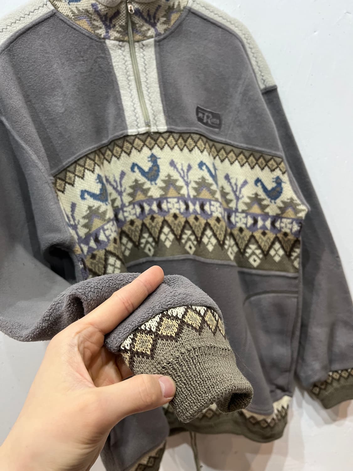 Mc Ross 에스닉 빈티지 반집업 풀오버 후리스 상품이미지4