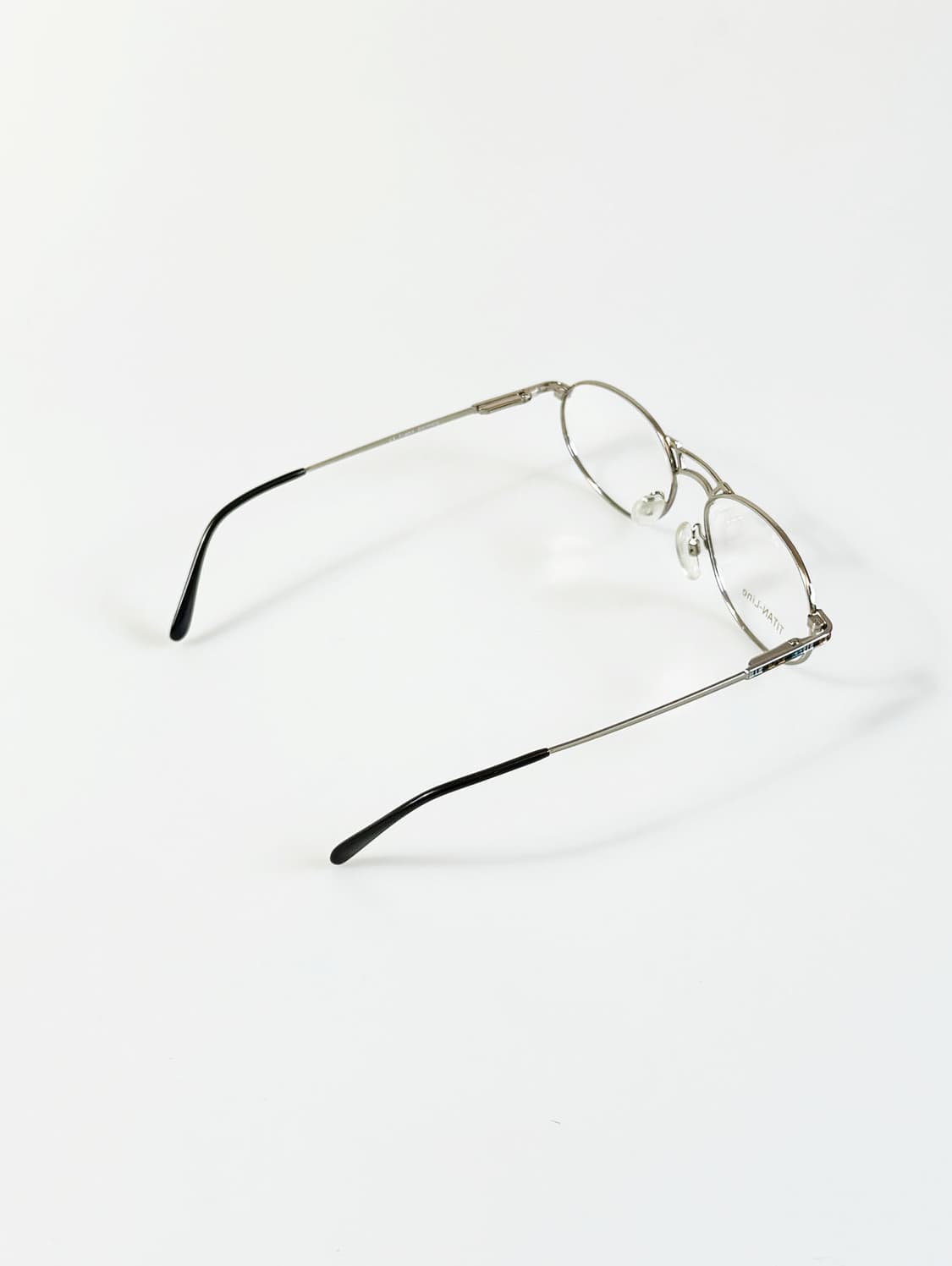 90s 독일제 TITAN LINE 티타늄 실버 오벌 메탈 빈티지 안경 상품이미지4