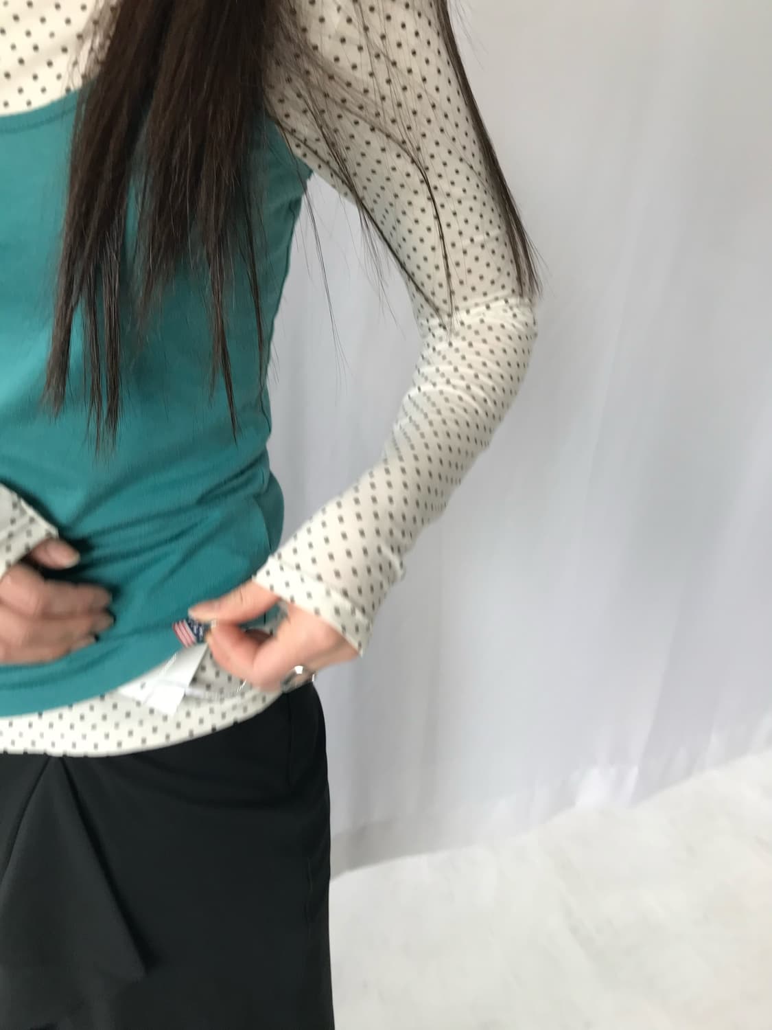 레이어드 도트 티 상품이미지3