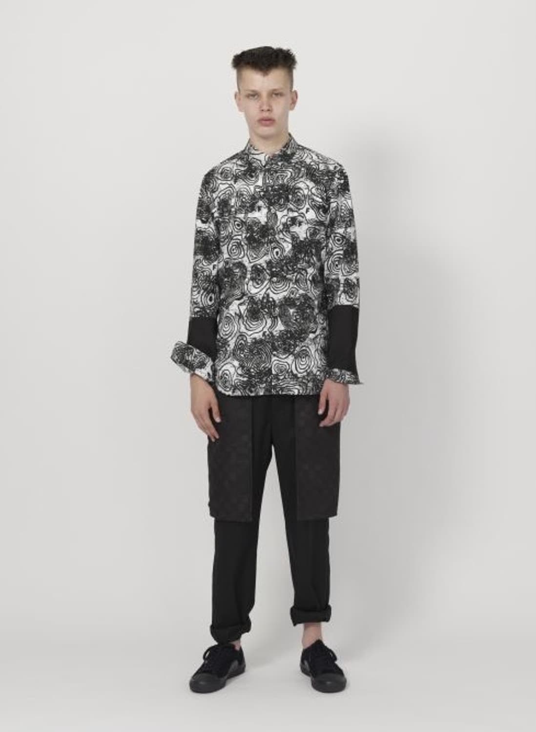 꼼데가르송 블랙 패턴 셔츠 상품이미지1