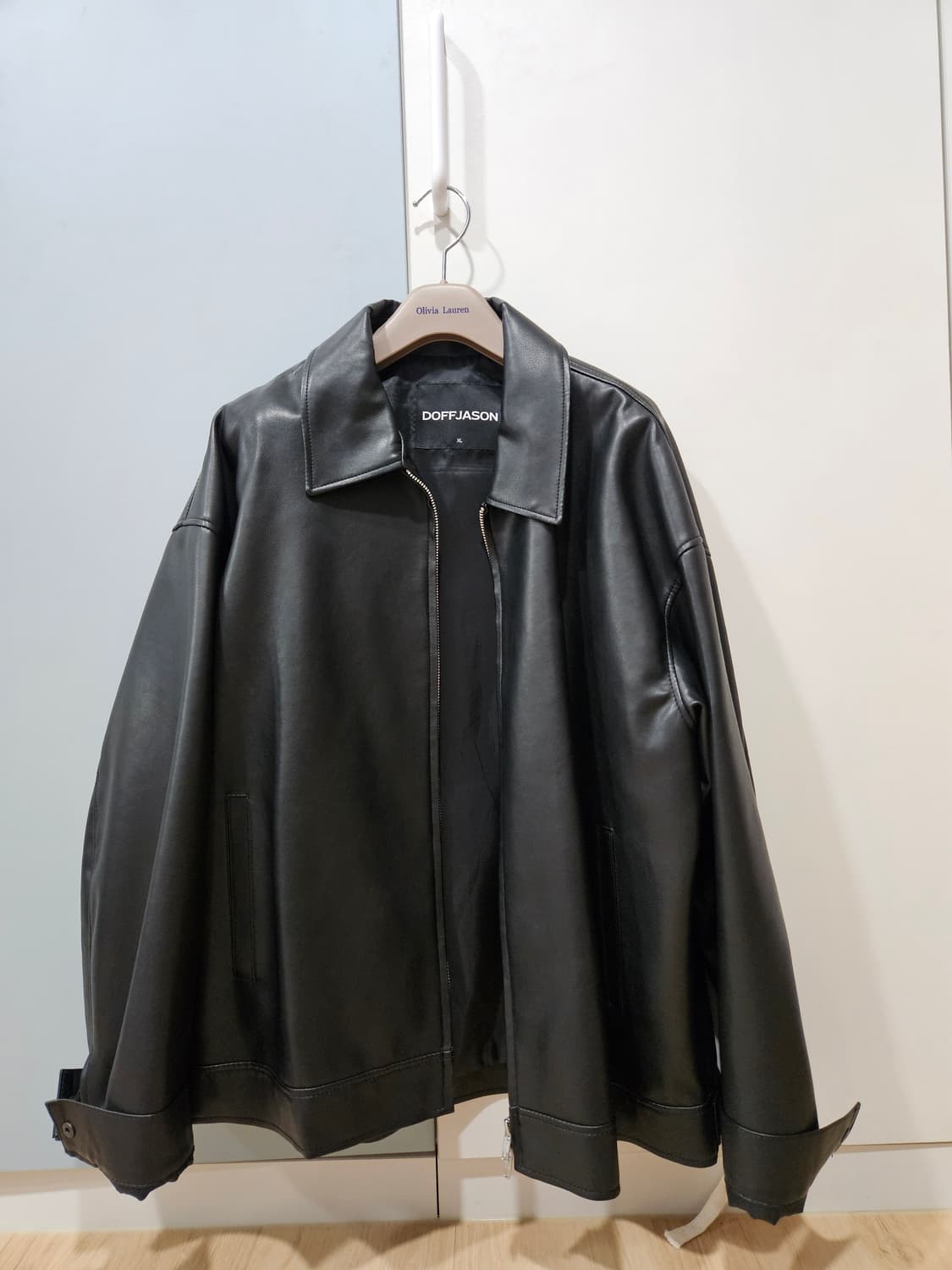 도프제이슨 오버핏 비건레더 싱글 자켓 XL 상품이미지3