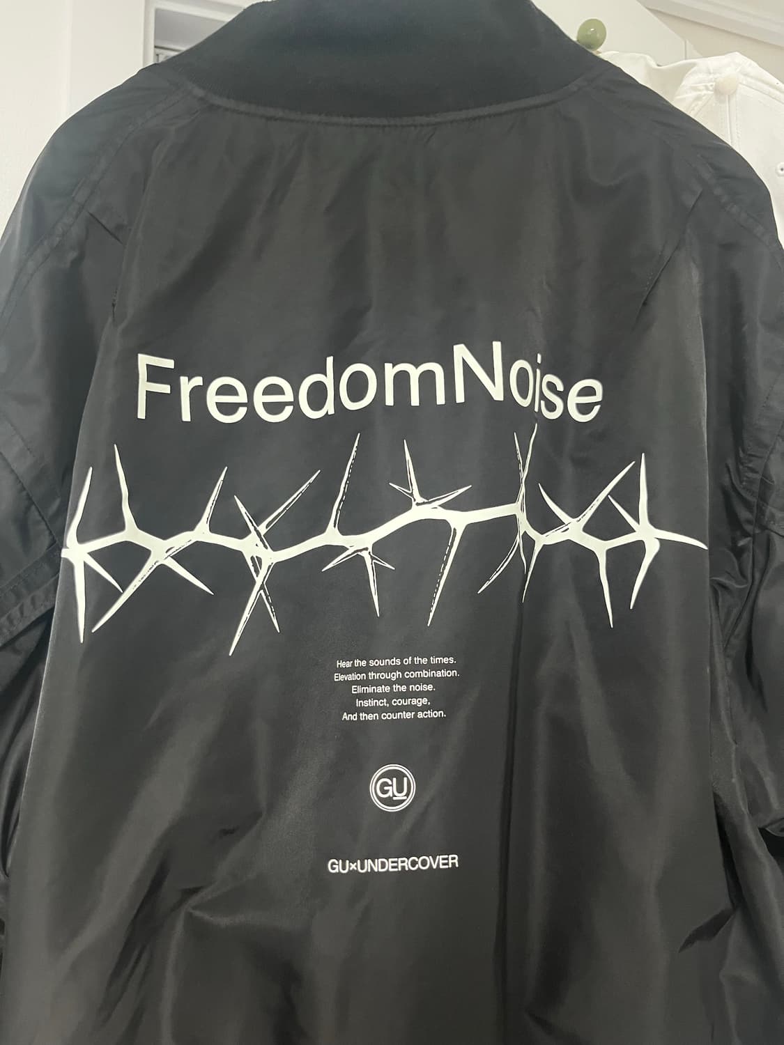 언더커버 X GU 지유 freedom noise 블랙 봄버 ma1 XXL 상품이미지4